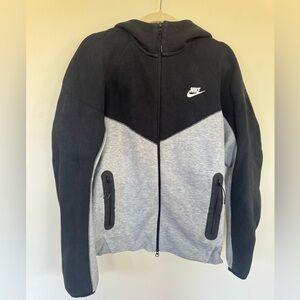 Nike Tech Men's Fleece Windrunner Full-Zip Jacket Black Grey Size M